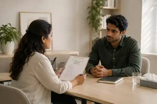An adult getting a late ADHD diagnosis