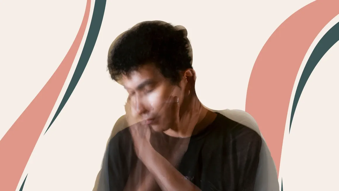 Adult receiving online anxiety therapy