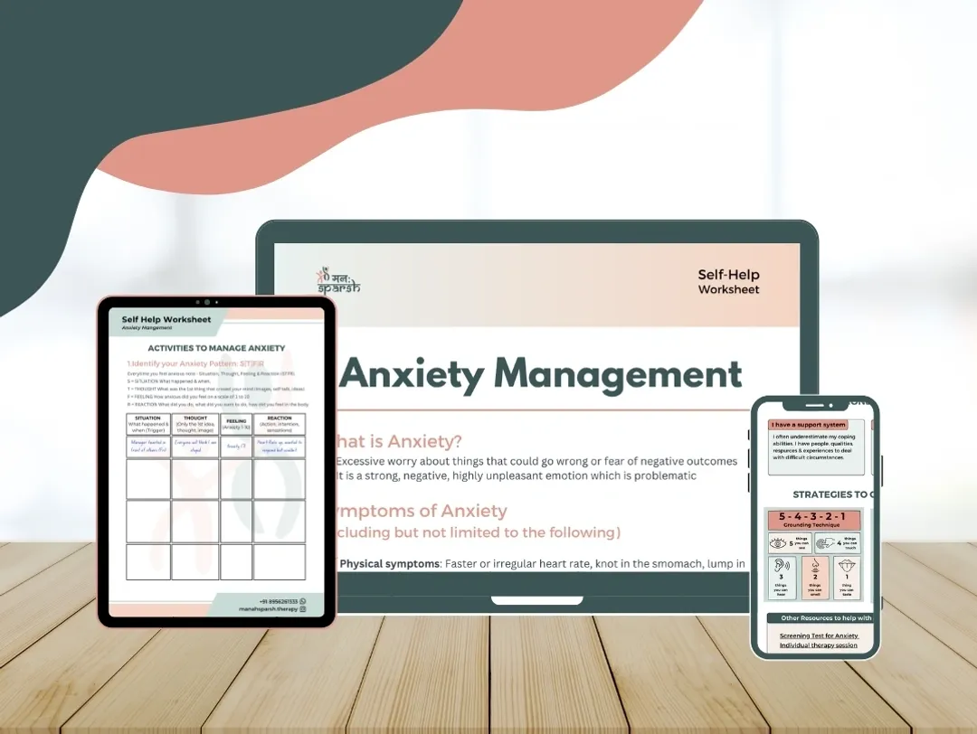 Screening tests and self-help worksheets for ADHD and anxiety management